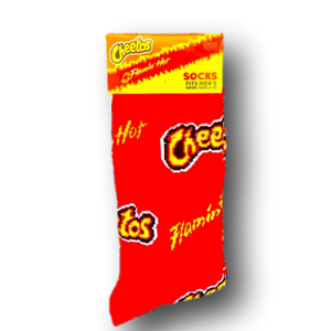 3/$20 Cheetos Flamin' Hot Funny Novelty Crew Socks - Brand New